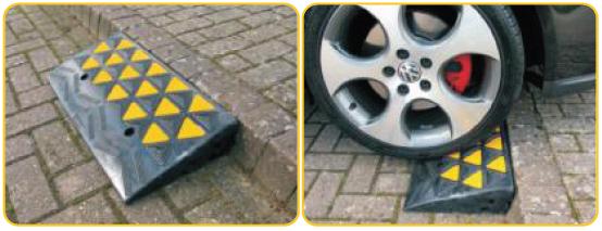 Wide kerb ramp in real life situation
